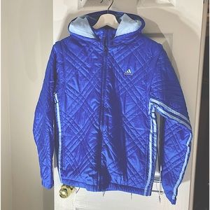 Adidas lightly quilted windbreaker sz XL Youth or Small Women’s  UK 32/34 NWOT